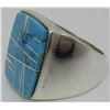 Image 5 : TSF ED TURQUOISE INLAY RING STERLING SILVER 13