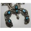 Image 4 : TURQUOISE SQUASH BLOSSOM NECKLACE STERLING SILVER