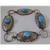 Image 1 : TURQUOISE CONCHO BRACELET STERLING SILVER