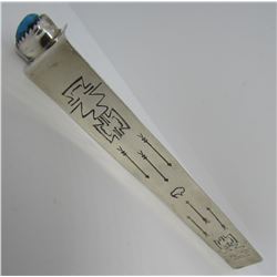 TURQUOISE BOOKMARK STERLING SILVER NAVAJO