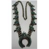 Image 1 : ZUNI PETIT POINT SQUASH BLOSSOM NECKLACE STERLING