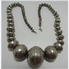 Image 2 : HUGE 39MM NAVAJO PEARLS NECKLACE STERLING SILVER