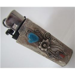 J MARTIN TURQUOISE CORAL LIGHTER STERLING SILVER