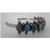 Image 2 : PAUL LIVINGSTON TURQUOISE CUFF BRACELET STERLING