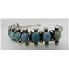 Image 5 : PAUL LIVINGSTON TURQUOISE CUFF BRACELET STERLING