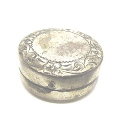 VINTAGE STERLING PILL BOX MIRRORED COMPACT