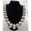 Image 1 : HUGE 37MM NAVAJO PEARL BEADS STERLING SILVER 234G