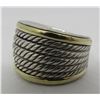 Image 2 : DAVID YURMAN RING 18K GOLD & STERLING SILVER BAND