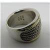 Image 4 : DAVID YURMAN RING 18K GOLD & STERLING SILVER BAND
