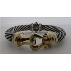 DAVID YURMAN 14K GOLD BUCKLE BRACELET THOROUGHBRED