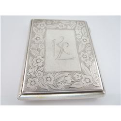 875 STERLING SILVER CIGARETTE CASE BOX RUSSIA 164G