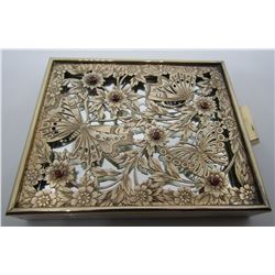 BOUCHERON COMPACT 18K GOLD STERLING SILVER RUBY