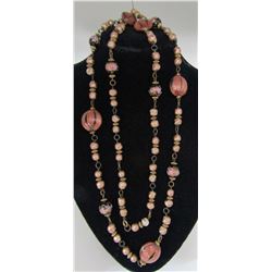 WEDDING CAKE VENETIAN GLASSWORK BEAD NECKLACE