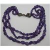 Image 1 : 3 STR AMETHYST NECKLACE STERLING SILVER MARCASITE