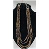 Image 1 : TIGEREYE NECKLACE STERLING SILVER 4 STRAND  22-26"