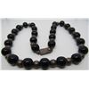 Image 1 : ONYX STERLING SILVER BEAD NECKLACE TAXCO MEXICO