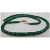 Image 1 : EMERALD BIROLETTE BEAD NECKLACE 14K YELLOW GOLD