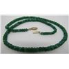 Image 3 : EMERALD BIROLETTE BEAD NECKLACE 14K YELLOW GOLD