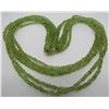 Image 1 : 6 STRAND PERIDOT BIROLETTE BEAD NECKLACE 14K GOLD