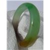 Image 2 : JADE BANGLE BRACELET APPLE GREEN WHITE & ORANGE