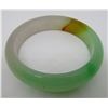 Image 6 : JADE BANGLE BRACELET APPLE GREEN WHITE & ORANGE
