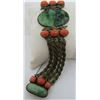 Image 1 : ANTIQUE JADE CORAL BRACELET GOLD STERLING SILVER