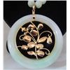 Image 5 : 8MM JADE NECKLACE 14K GOLD GEMSTONES 22"