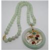 Image 6 : 8MM JADE NECKLACE 14K GOLD GEMSTONES 22"