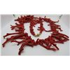 Image 1 : 30" BRANCH CORAL BEAD NECKLACE 18K GOLD 750