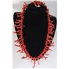 Image 2 : 30" BRANCH CORAL BEAD NECKLACE 18K GOLD 750