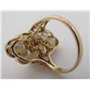 Image 3 : 8 PEARL DIAMOND RING 14K GOLD CLUSTER 6 GRAMS