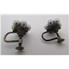 Image 2 : PEARL EARRINGS STERLING SILVER SCREWBACK ANTIQUE