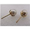 Image 2 : 7.5MM PEARL STUD EARRINGS 14K GOLD