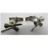 Image 3 : MCM 6MM PEARL GOLF CUFFLINKS STERLING SILVER LINKS