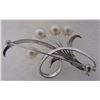 Image 2 : MIKIMOTO 7-8MM PEARL PIN STERLING SILVER BROOCH