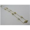 Image 3 : PEARL 14K GOLD NECKLACE LINK CHAIN 16"