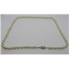Image 2 : ANTIQUE PEARL NECKLACE 14K WHITE GOLD 5MM 18"