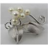 Image 3 : 6 PEARL PIN STERLING SILVER BROOCH
