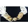 Image 2 : DRAGON RUBY PEARL NECKLACE GOLD ON STERLING SILVER