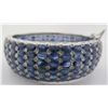 Image 2 : 216 SAPPHIRES BANGLE BRACELET STERLING SILVER WOW