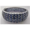 Image 7 : 216 SAPPHIRES BANGLE BRACELET STERLING SILVER WOW