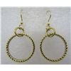 Image 1 : 14K GOLD EARRINGS DIAMOND CUT HOOPS