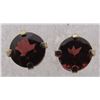 Image 1 : GARNET STUD EARRINGS 10K YELLOW GOLD
