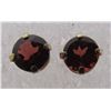 Image 3 : GARNET STUD EARRINGS 10K YELLOW GOLD