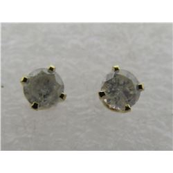 .50CT 4.3MM ROUND DIAMOND STUD EARRINGS 14K GOLD