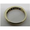 Image 2 : SAPPHIRE DIAMOND BAND RING 10K GOLD