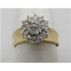 .50CT DIAMOND RING 14K GOLD ENGAGEMENT CLUSTER