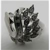 Image 1 : 16 DIAMOND RING 10K WHITE GOLD CLUSTER