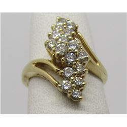 .50CT DIAMOND CLUSTER RING 14K GOLD SI  I-J