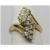 Image 1 : .50CT DIAMOND CLUSTER RING 14K GOLD SI  I-J